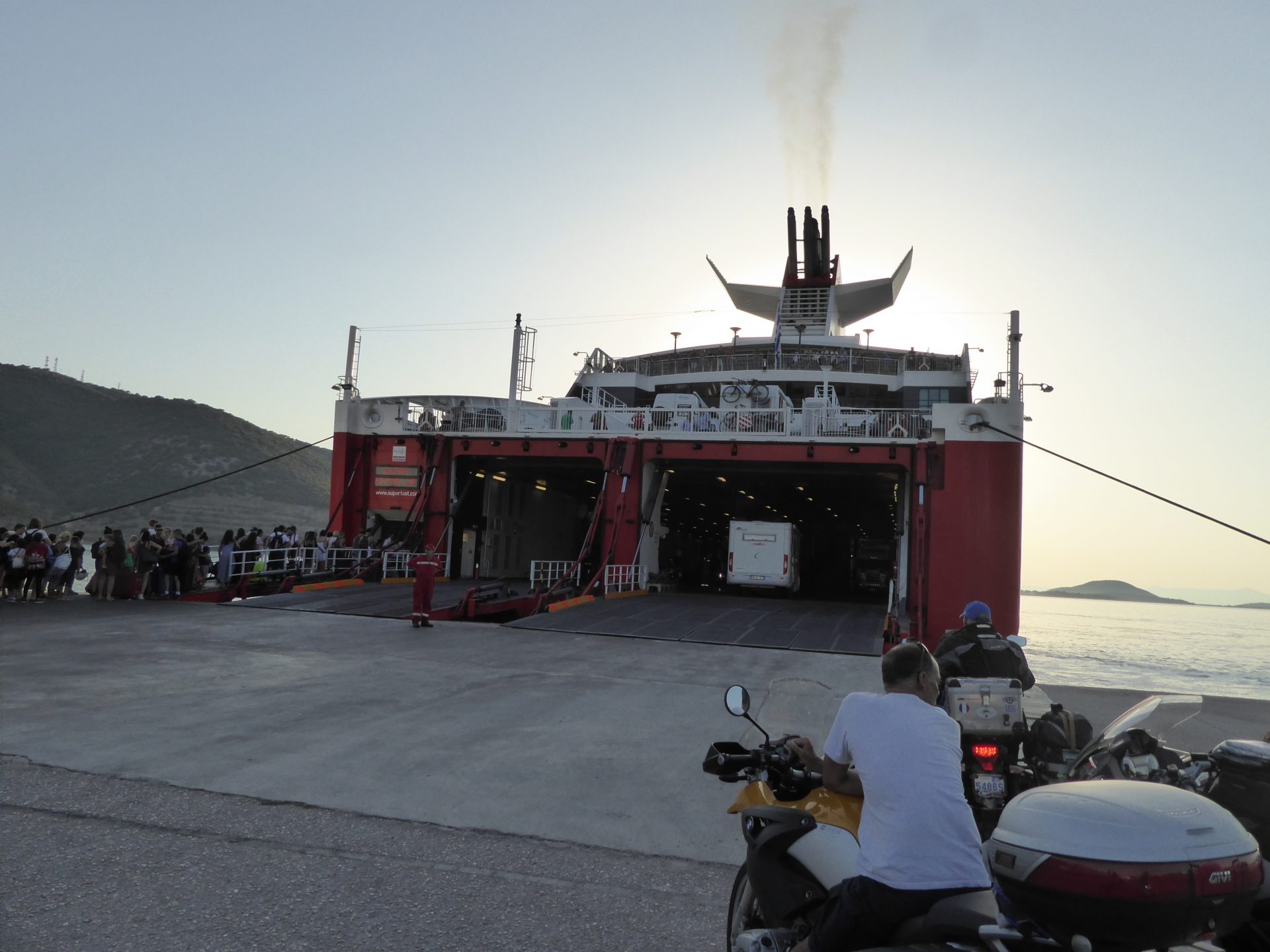 Ferry back to Italy