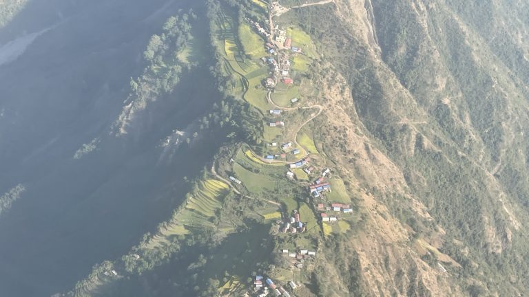 Flying into Kathmandu