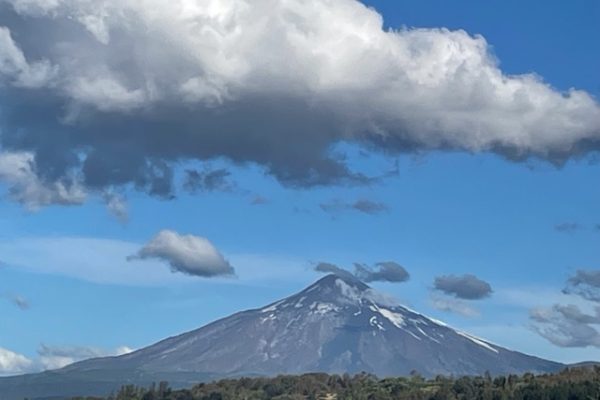 South to Patagonia, and an active volcano