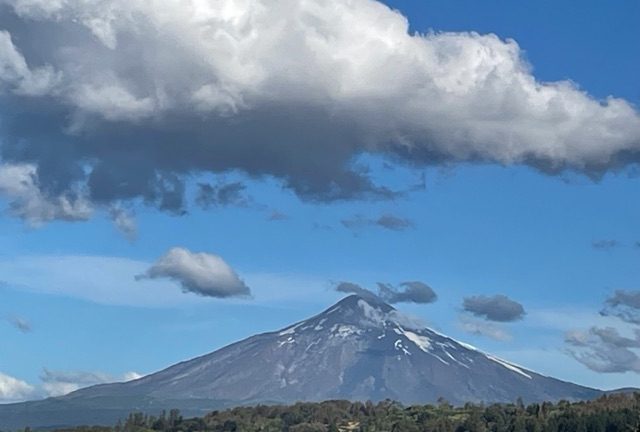 South to Patagonia, and an active volcano