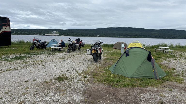 2 hour queue for a ferry to Newfoundland